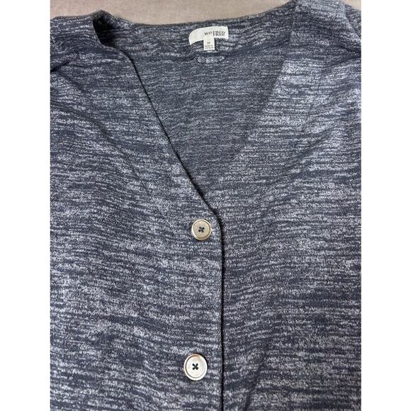 Aritzia Wilfred Free Kemesky Heathered Gray Blue Dress Sz M Sleeveless Button - Picture 3 of 7